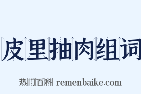 皮里抽肉组词是什么意思的图片